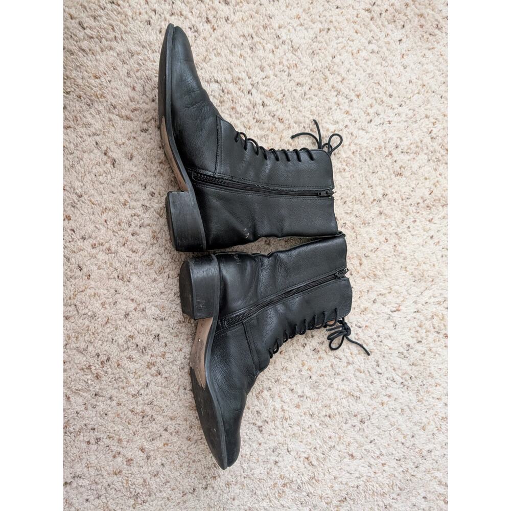 Corso Como black leather lace up boots View 5